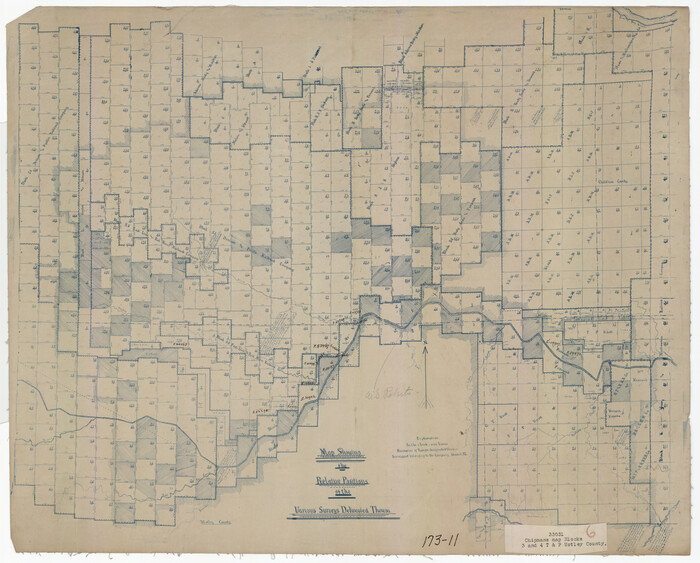 91500, Map Showing the Relative Positions of the Various Surveys Delineated Thereon, Twichell Survey Records