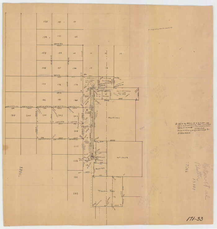 91523, [T. & N. O. Block 3T, Martinez Survey, and William Heath Survey], Twichell Survey Records