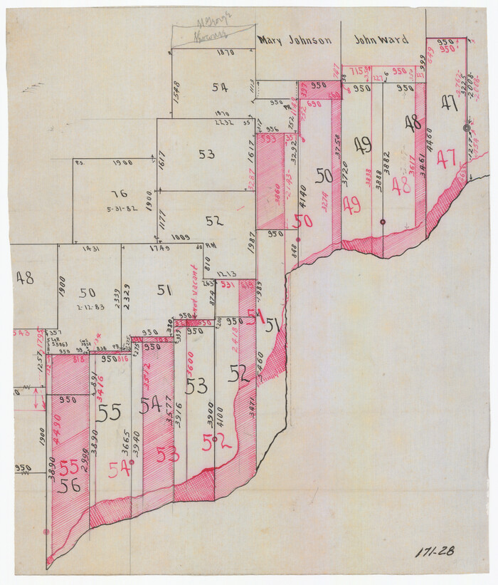 91529, [H. & T. C. Block 47, Sections 47- 55 Corrections], Twichell Survey Records