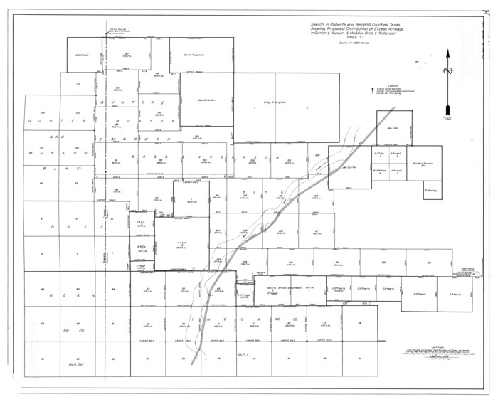 9154, Hemphill County Rolled Sketch 12, General Map Collection