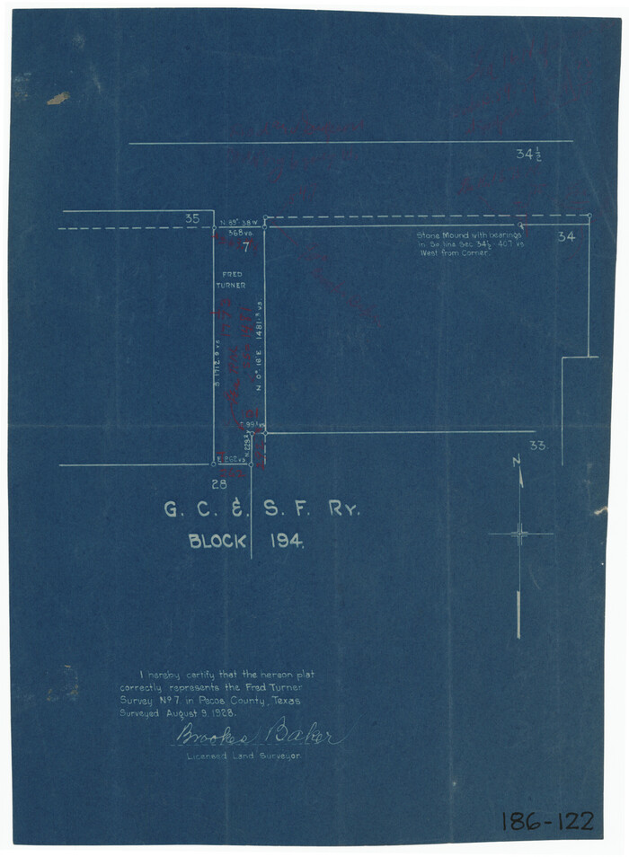 91542, [Sketch of Fred Turner Survey 7], Twichell Survey Records
