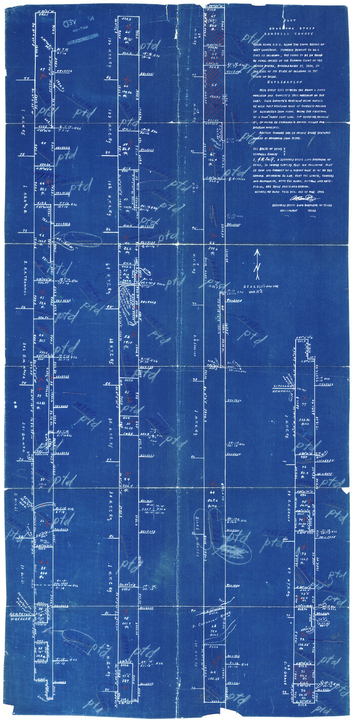 9155, Hemphill County Rolled Sketch 14, General Map Collection
