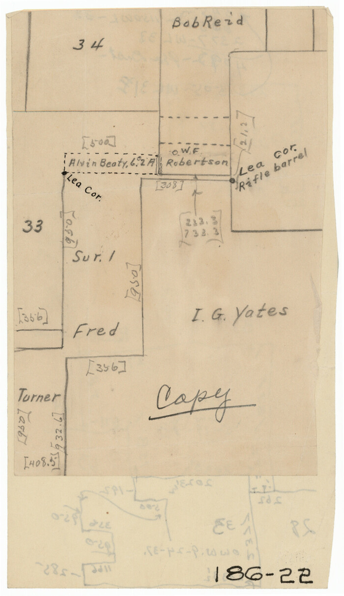 91575, [Sketch of sections 33 and 34], Twichell Survey Records