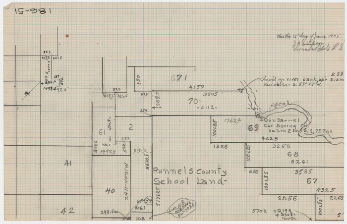91580, [Runnels County School Land and river surveys adjacent], Twichell Survey Records