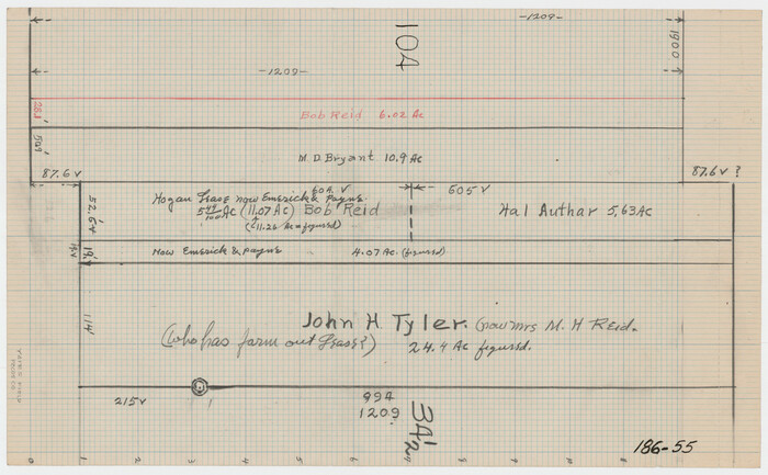 91582, [John H. Tyler and Bob Reid Strip Surveys in Yates Field], Twichell Survey Records