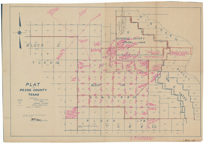 91601, Plat in Pecos County, Texas, Twichell Survey Records