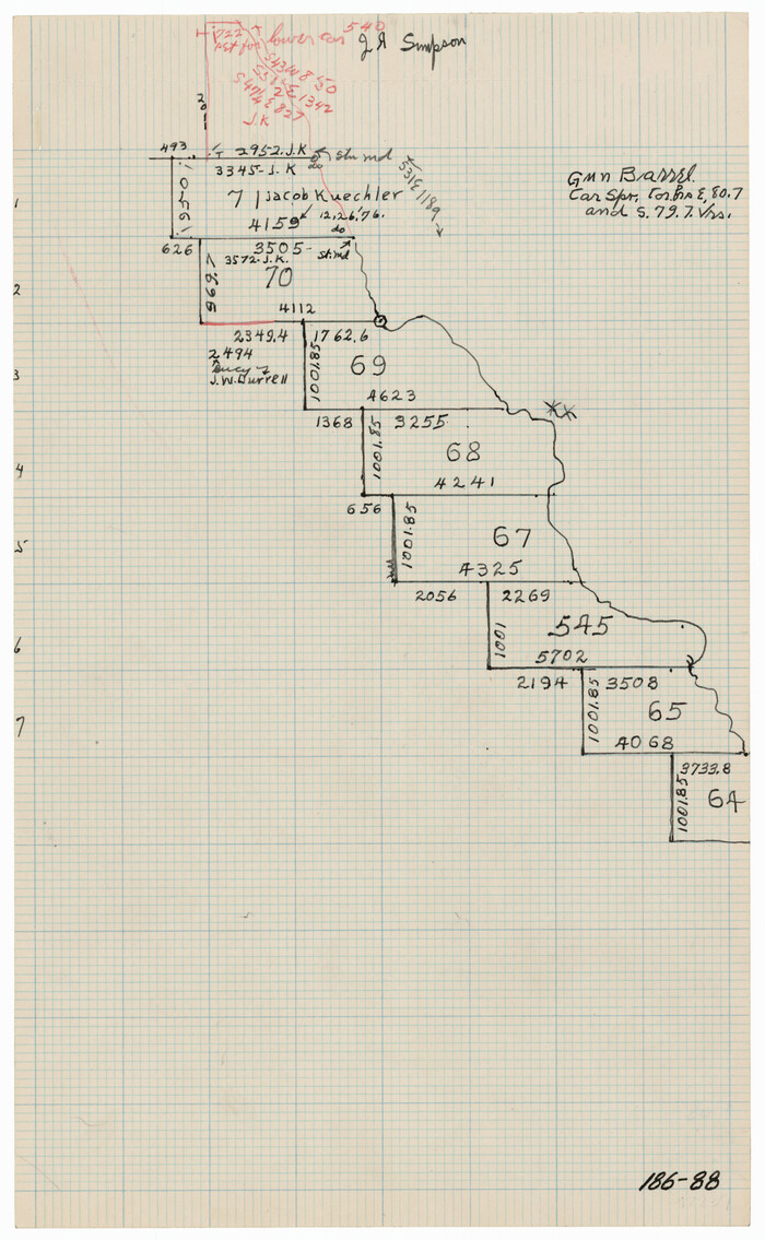 91602, [I. & G. N. Block 1, sections 64, 65, 67-71 and 545 along river], Twichell Survey Records