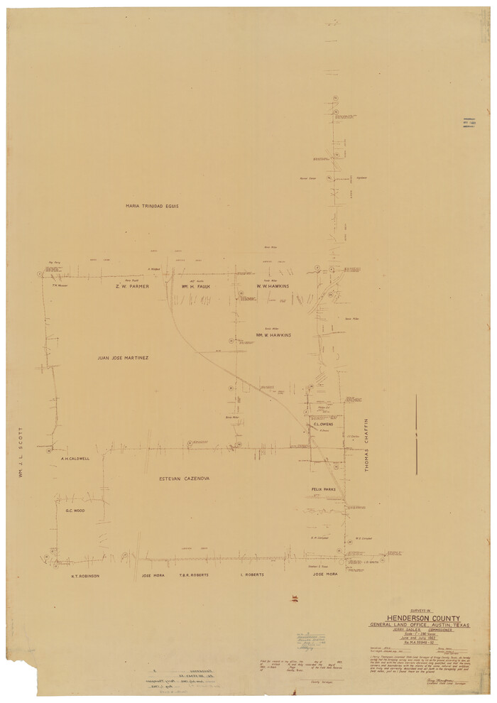9161, Henderson County Rolled Sketch 3, General Map Collection
