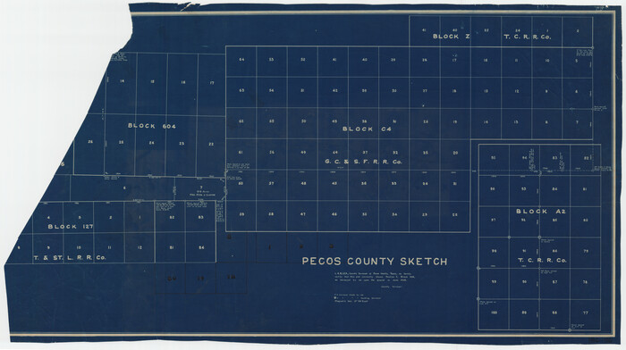 91616, Pecos County Sketch, Twichell Survey Records
