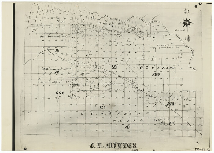 91621, [Part of Blocks H. & G. N. 12, University Lands 16 and 17, C-3, C-4, A-2, 194 and Z], Twichell Survey Records
