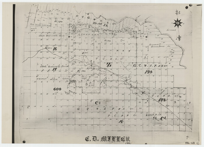 91621, [Part of Blocks H. & G. N. 12, University Lands 16 and 17, C-3, C-4, A-2, 194 and Z], Twichell Survey Records