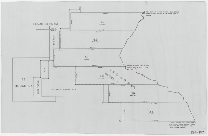 91637, [Sections 58-63, I. & G. N. Block 1 and area adjacent to the west], Twichell Survey Records