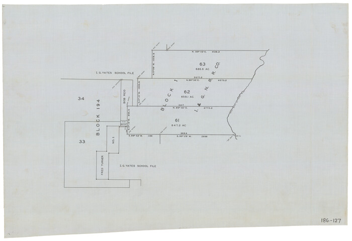 91643, [Sections 61-63, I. & G. N. Block 1 and sections 33 and 34, Block 194], Twichell Survey Records