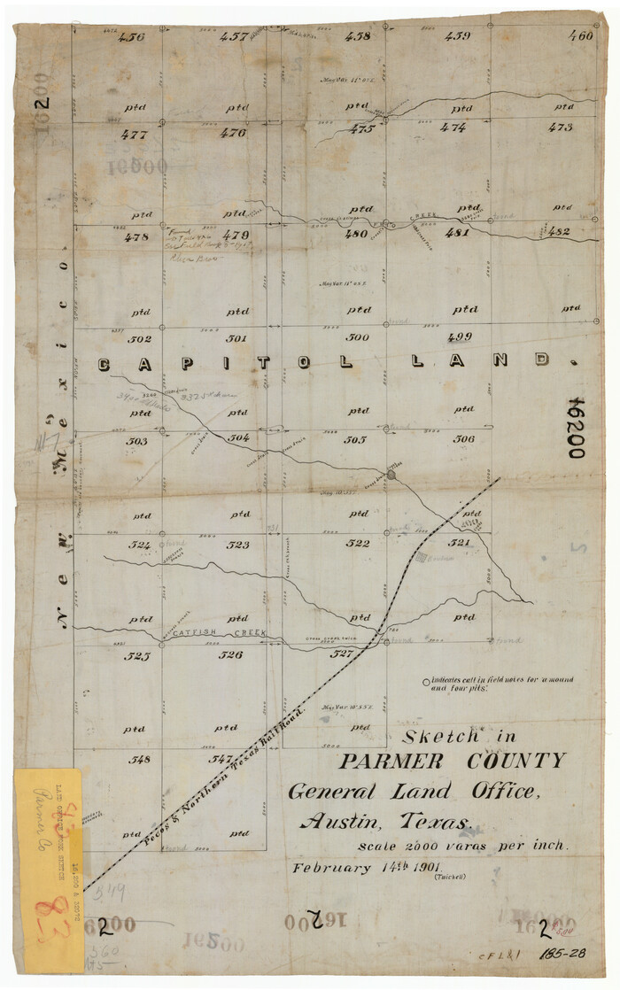 91644, Sketch in Parmer County, Twichell Survey Records