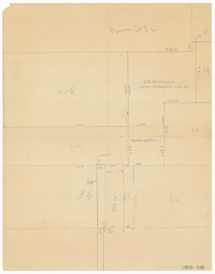 91653, [Yates, just south of Runnels County School Land], Twichell Survey Records