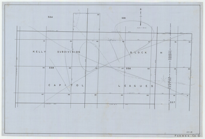 91657, Brazos River Conservation and Reclamation District Official Boundary Line Survey, Parmer County, Twichell Survey Records