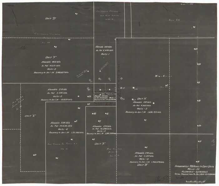 91667, [Plat showing well locations], Twichell Survey Records