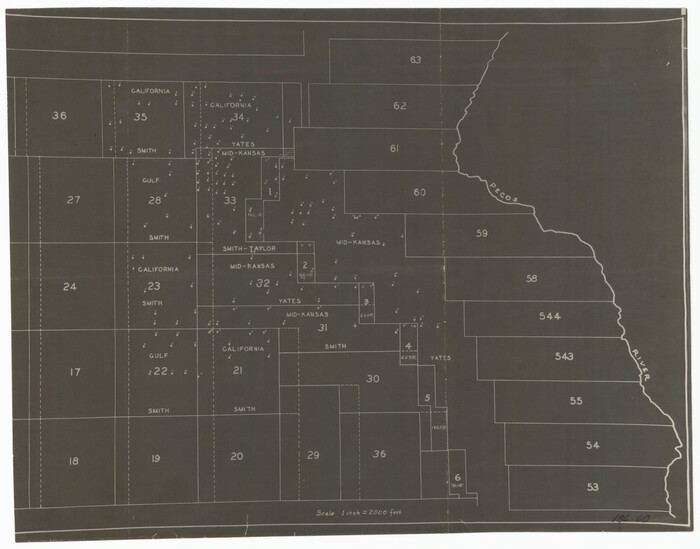 91670, [Yates Field showing well locations], Twichell Survey Records