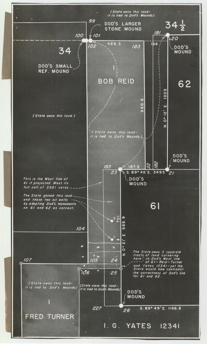 91691, [Sketch highlighting Bob Reid and Fred Turner surveys], Twichell Survey Records