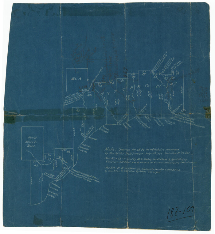 91699, [Sketch showing H. & T. C. Block 47], Twichell Survey Records