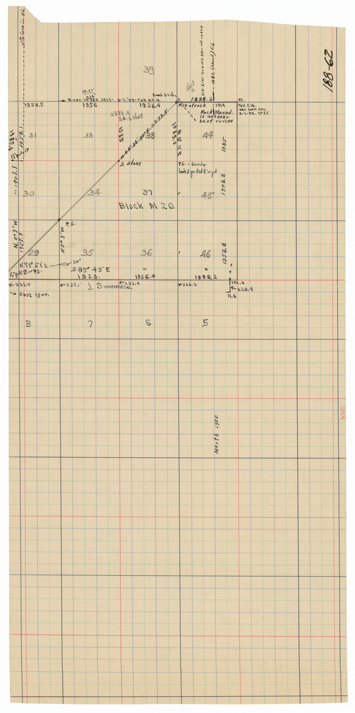 91706, [Sketch showing G. & M. Block M-20, Sections 29-46], Twichell Survey Records