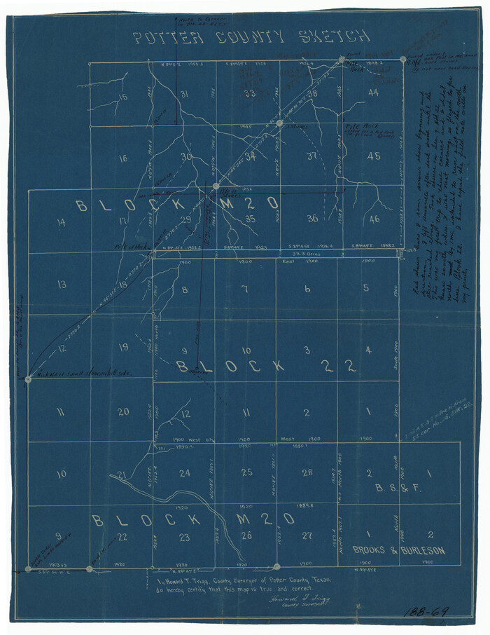 91722, [Sketch showing Blocks M-20 and M-22], Twichell Survey Records