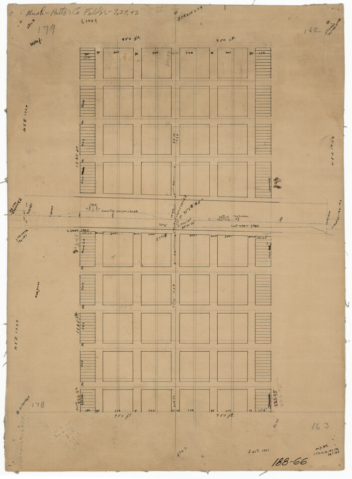 91728, [Sketch showing B. S. & F. survey 9, sections 162, 163, 178, 179 in town of Bush], Twichell Survey Records