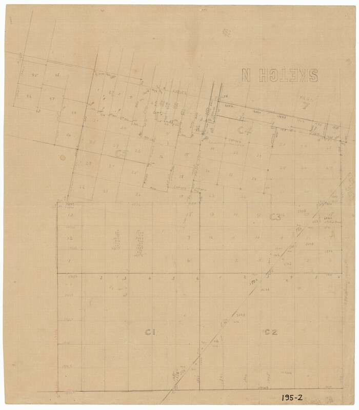 91768, [Sketch N, showing H. & G. N. Block 7, and Blocks C-1 through C-5], Twichell Survey Records