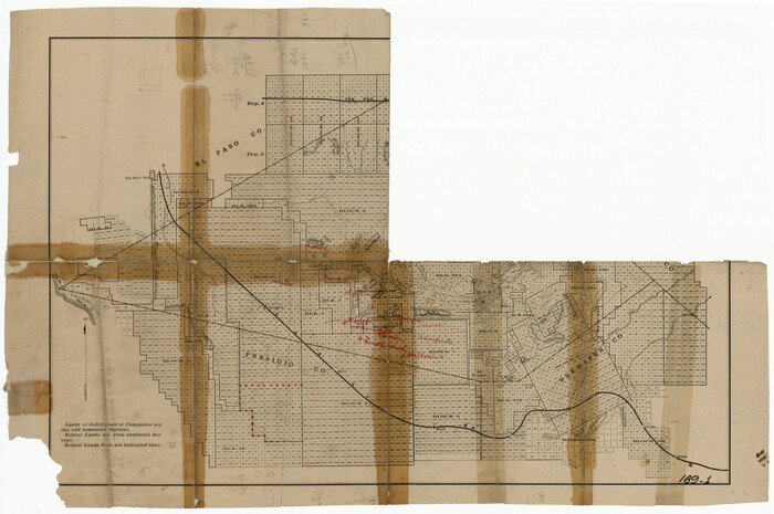 91776, [Sketch showing Jeff Davis County, Blocks 1, 2, 3, 4, 360, 363 and JG1], Twichell Survey Records
