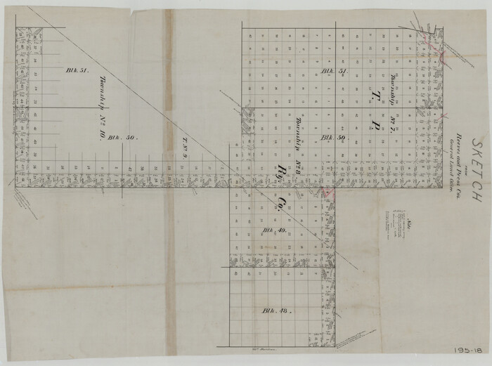 91779, Sketch from Reeves and Pecos Co's., Twichell Survey Records