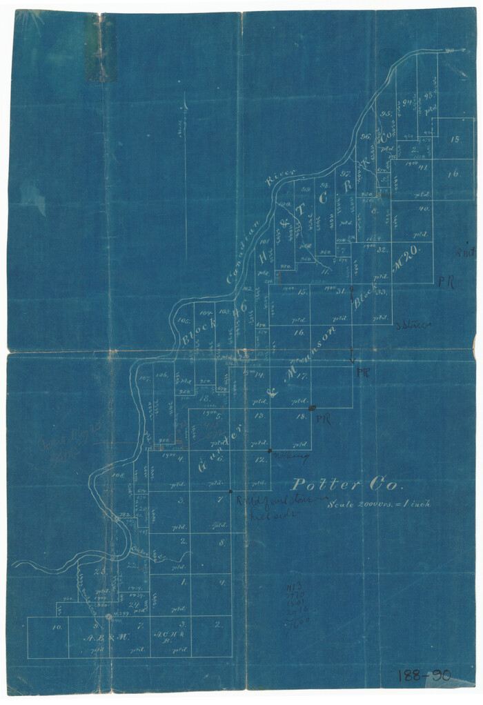 91788, [Surveys on the south side of the Canadian River], Twichell Survey Records