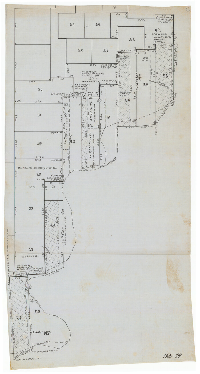 91791, [H. & T. C. Block 47, Sections 58-66 and part of Block 3], Twichell Survey Records