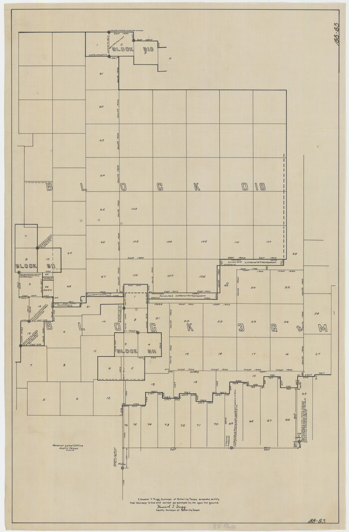 91813, [Blocks O18, G. & M. Block 3 and Blocks B10, B11 and 47], Twichell Survey Records