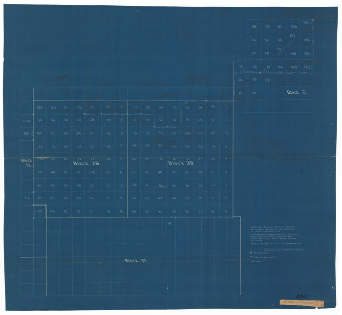 91843, [Sketch showing Blocks 2B, 3B, 3T, IT and 2], Twichell Survey Records