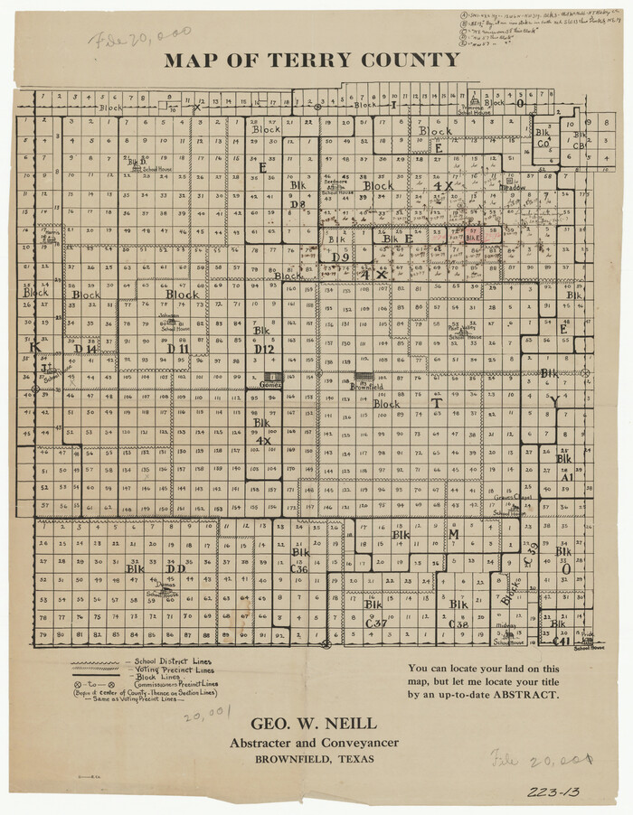 91874, Map of Terry County, Twichell Survey Records