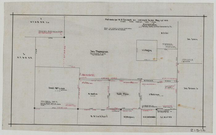 91916, Plat made for W. D. Twichell, Twichell Survey Records
