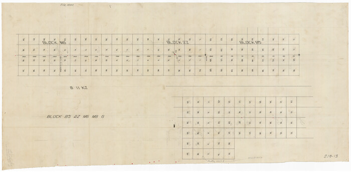 91934, [Sketch of parts of Blocks M6, 2Z and B5], Twichell Survey Records