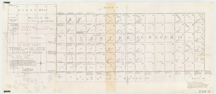 91947, Sketch Terrell and Val Verde Counties, Twichell Survey Records
