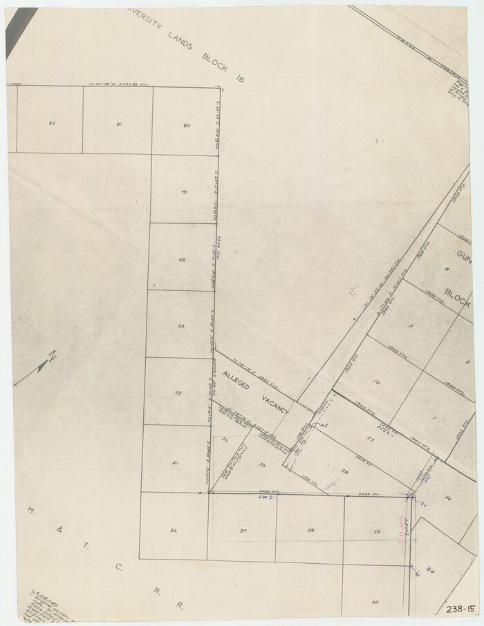 91953, [Portion of sketch showing alleged vacancy], Twichell Survey Records