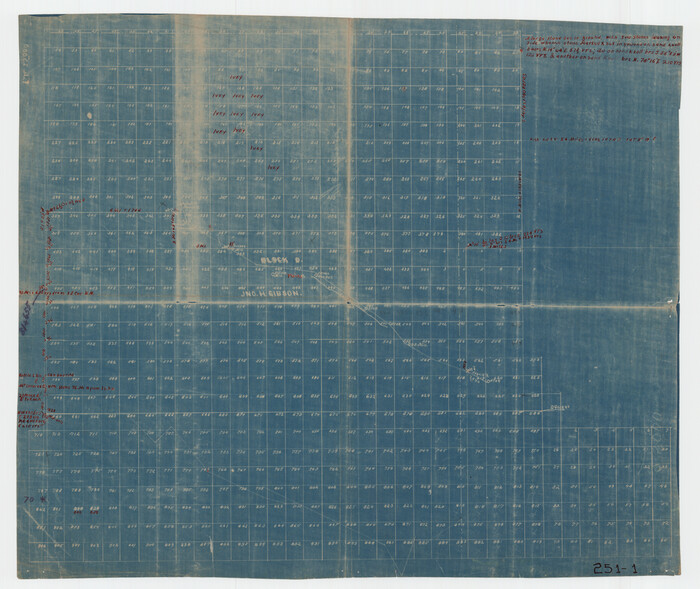 91975, Working Sketch in Eastland, Stephens, and Palo Pinto Co's., Twichell Survey Records