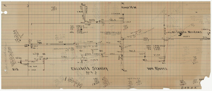 91982, [Sketch of Elizabeth Stanley and Wm. Rivers surveys], Twichell Survey Records