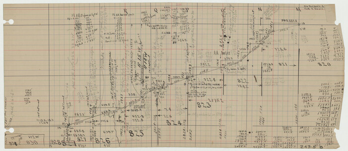 91983, [Pencil sketch of surveys 820-831 along river], Twichell Survey Records