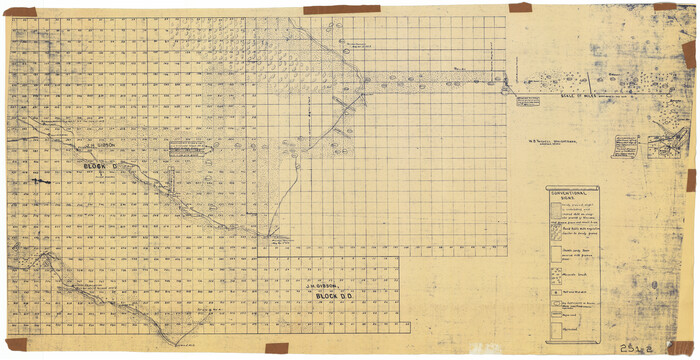 91996, [Map showing J. H. Gibson Blocks D and DD and Double Lake Corner], Twichell Survey Records