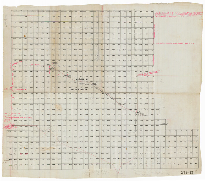 92005, [Map showing Jno. H. Gibson Block D], Twichell Survey Records