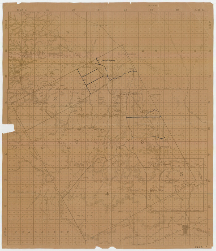 92035, [East Portion of Lea County] / [Central part of San Miguel County, New Mexico], Twichell Survey Records