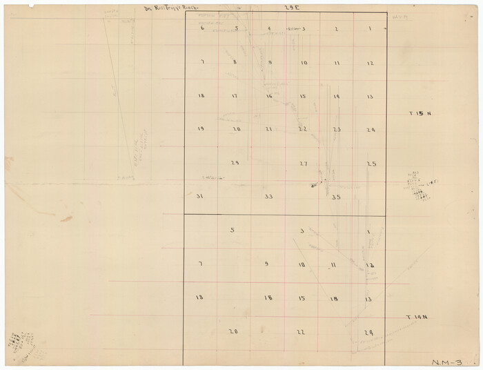 92036, Dr. Ross Trigg's Ranch [Block 29E, Townships 14N and 15N], Twichell Survey Records