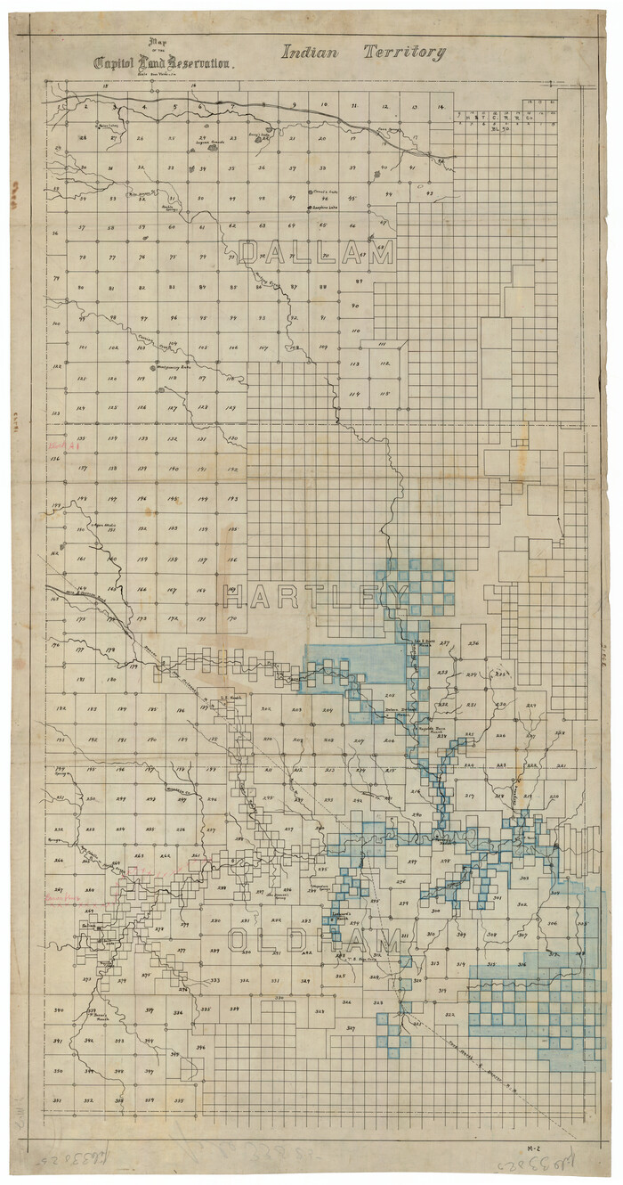 92042, Map of the Capitol Land Reservation, Twichell Survey Records