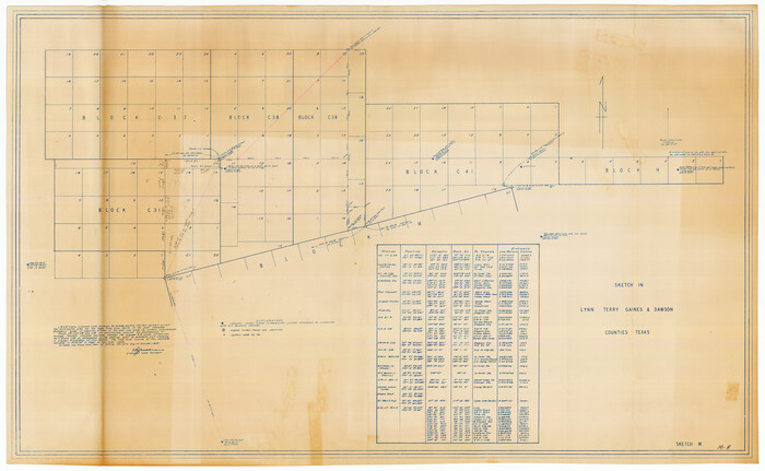 92060, Sketch in Lynn, Terry, Gaines and Dawson Counties, Twichell Survey Records