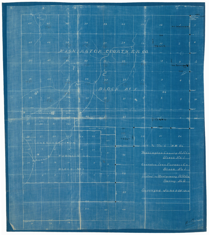 92065, [Washington County RR. Co. Block 1 and Cherokee Iron Furnace Co. Block 1], Twichell Survey Records