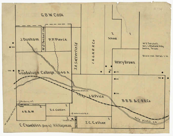 92101, [Surveys Adjacent to W. D. Twichell's near Palo Pinto Creek], Twichell Survey Records